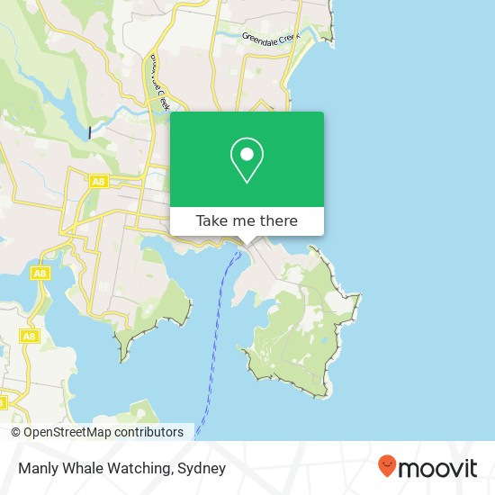 Manly Whale Watching map