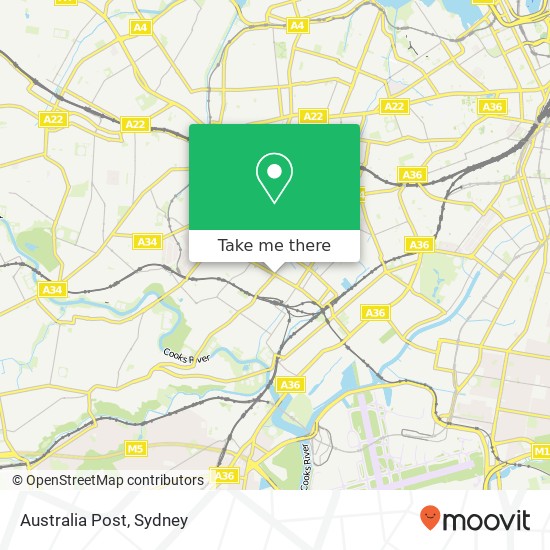 Mapa Australia Post