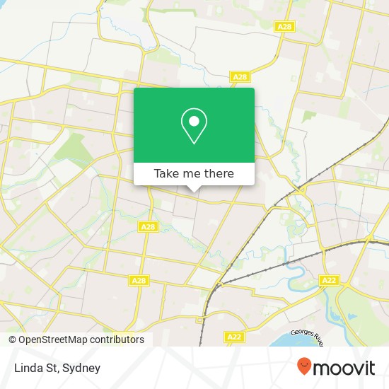 Linda St map