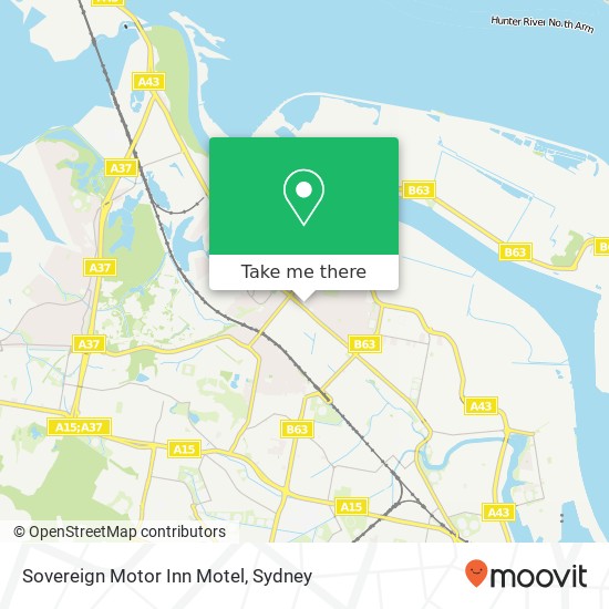 Sovereign Motor Inn Motel map