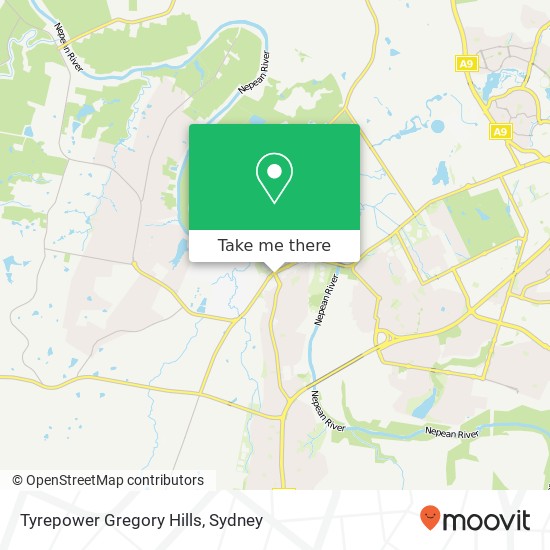Tyrepower Gregory Hills map