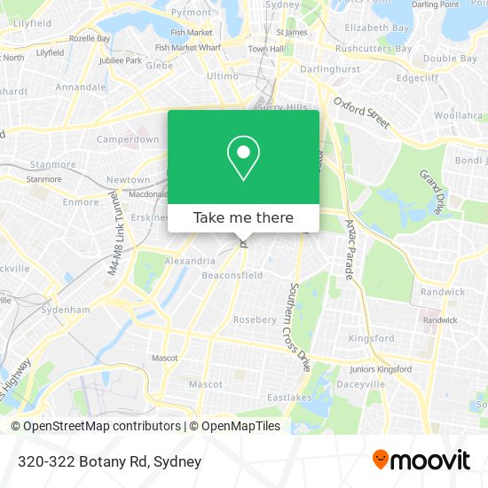 Mapa 320-322 Botany Rd