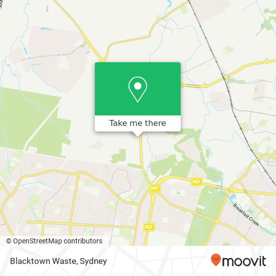 Mapa Blacktown Waste