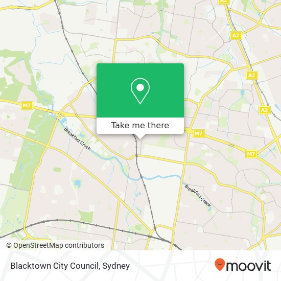 Mapa Blacktown City Council