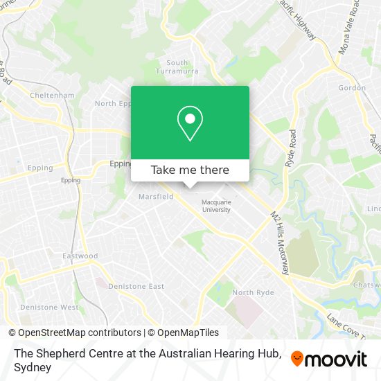 Mapa The Shepherd Centre at the Australian Hearing Hub