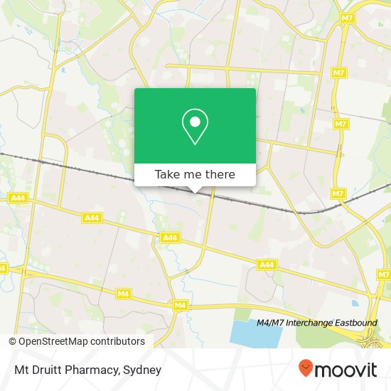 Mapa Mt Druitt Pharmacy