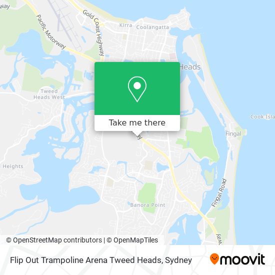 Mapa Flip Out Trampoline Arena Tweed Heads