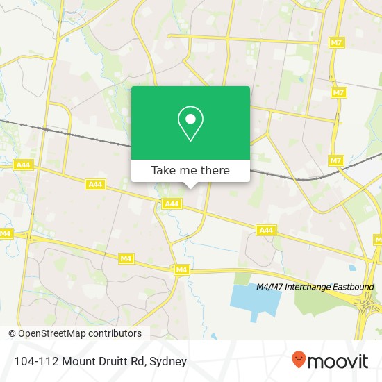 104-112 Mount Druitt Rd map