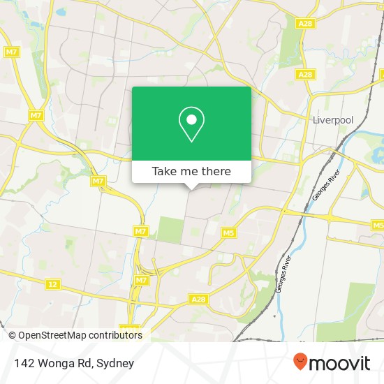 142 Wonga Rd map