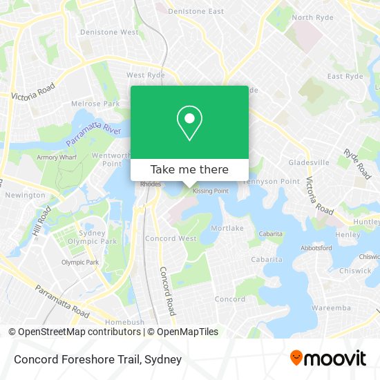 Concord Foreshore Trail map