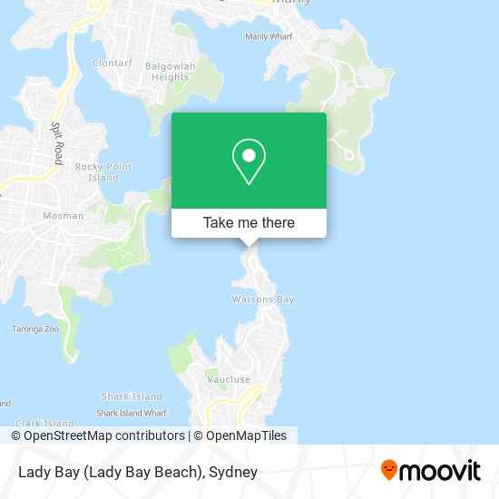 Mapa Lady Bay (Lady Bay Beach)