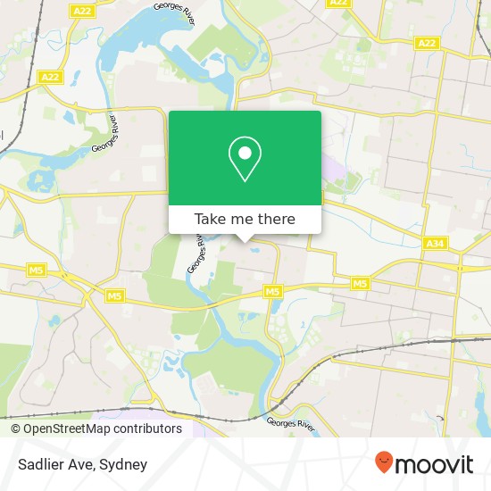 Mapa Sadlier Ave