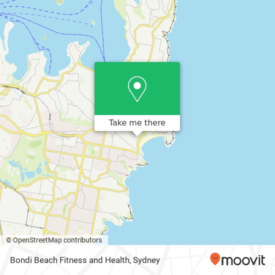 Bondi Beach Fitness and Health map