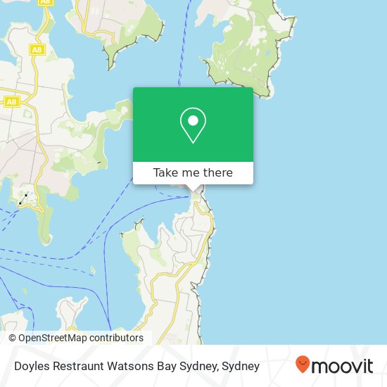 Doyles Restraunt Watsons Bay Sydney map