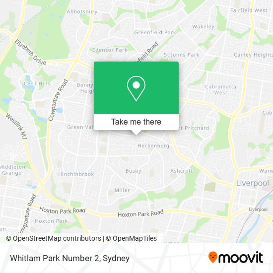 Mapa Whitlam Park Number 2