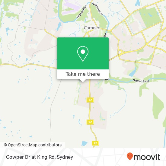 Mapa Cowper Dr at King Rd