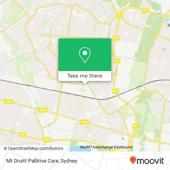 Mapa Mt Druitt Pallitive Care