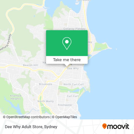 Mapa Dee Why Adult Store