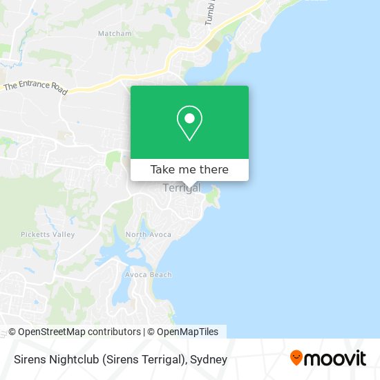 Sirens Nightclub (Sirens Terrigal) map