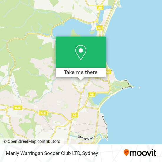 Mapa Manly Warringah Soccer Club LTD