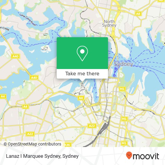 Mapa Lanaz I Marquee Sydney