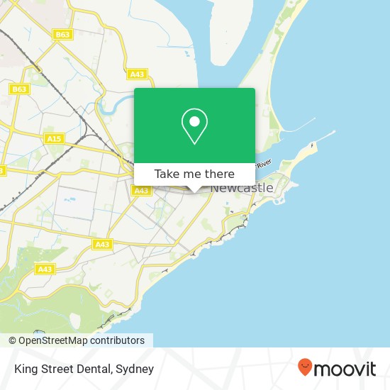 King Street Dental map