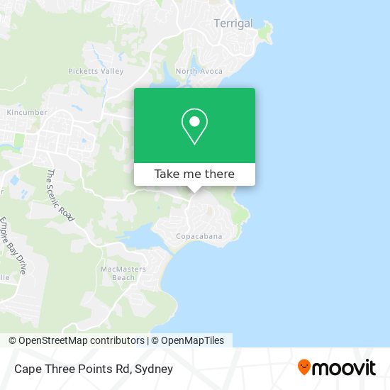 Cape Three Points Rd map
