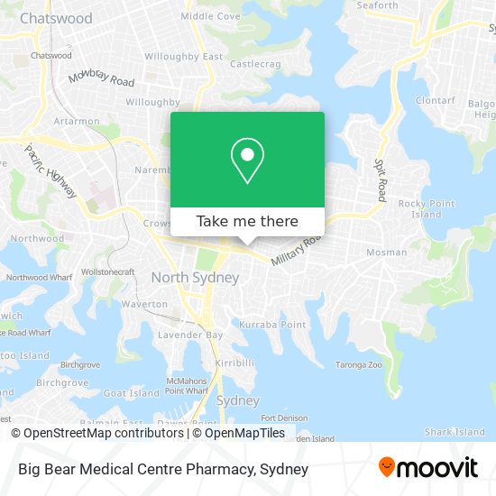 Mapa Big Bear Medical Centre Pharmacy