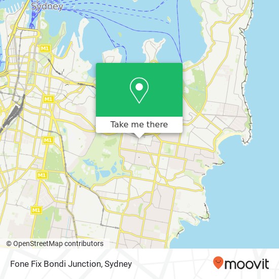 Mapa Fone Fix Bondi Junction