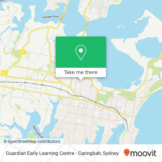 Mapa Guardian Early Learning Centre - Caringbah