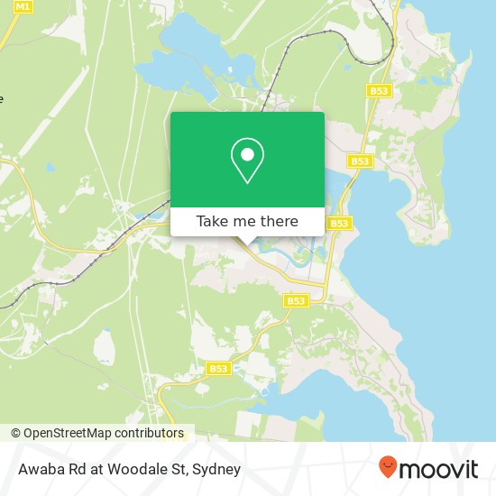 Awaba Rd at Woodale St map