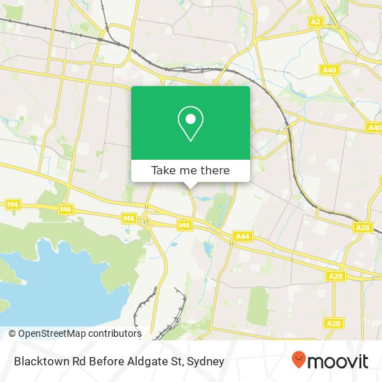 Blacktown Rd Before Aldgate St map