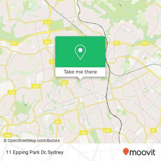 11 Epping Park Dr map