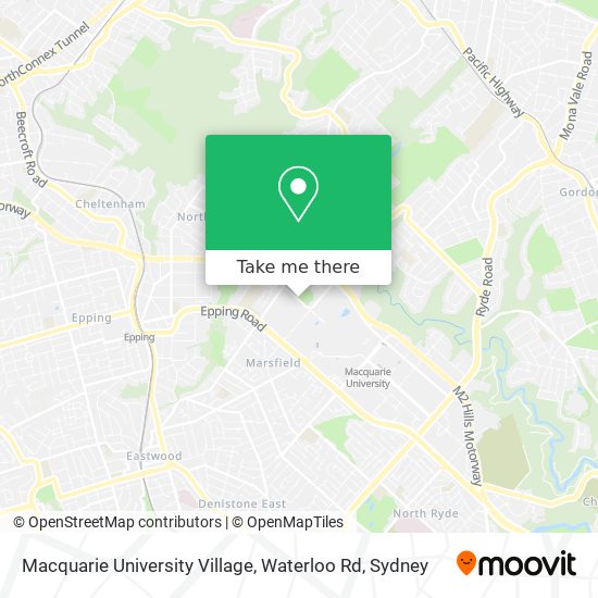 Macquarie University Village, Waterloo Rd map