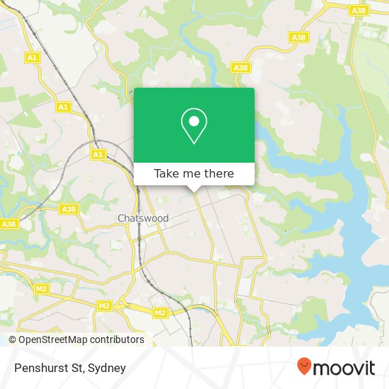 Mapa Penshurst St