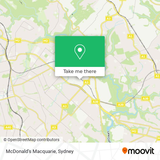 Mapa McDonald's Macquarie