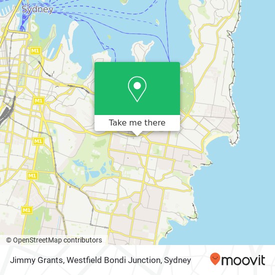 Jimmy Grants, Westfield Bondi Junction map