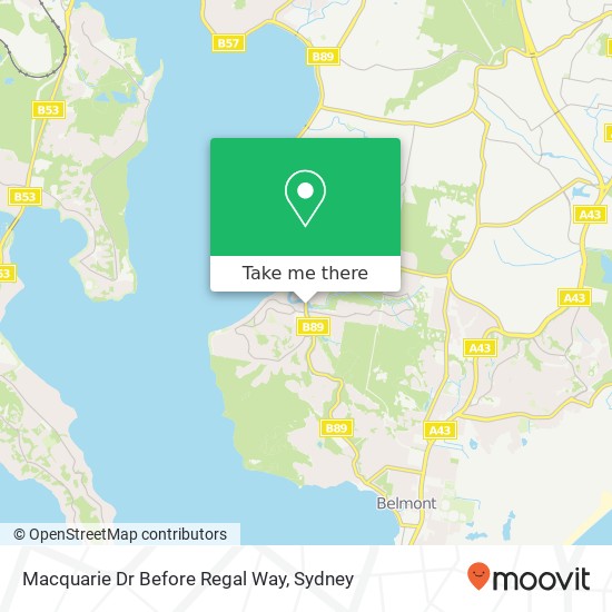 Macquarie Dr Before Regal Way map