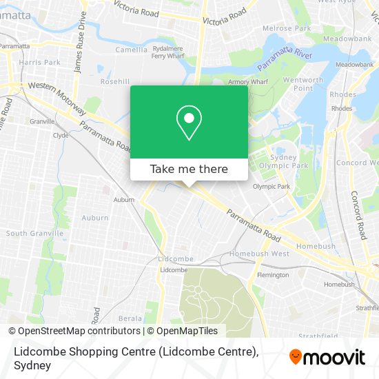 Lidcombe Shopping Centre (Lidcombe Centre) map