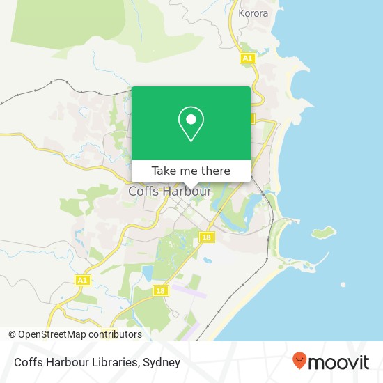 Coffs Harbour Libraries map