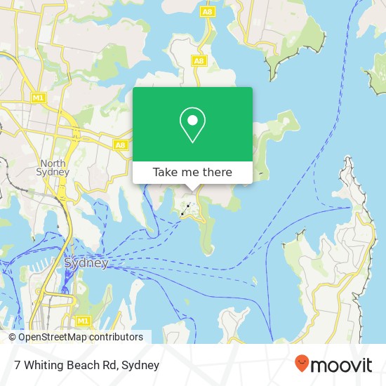 Mapa 7 Whiting Beach Rd