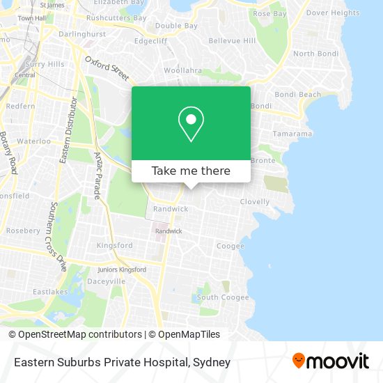 Eastern Suburbs Private Hospital map