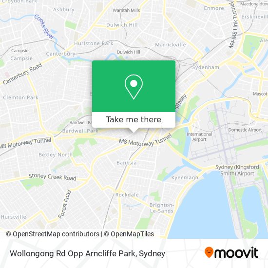 Mapa Wollongong Rd Opp Arncliffe Park