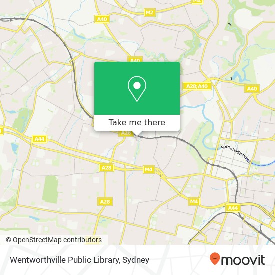 Wentworthville Public Library map