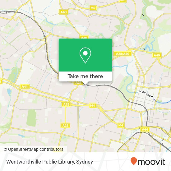 Mapa Wentworthville Public Library