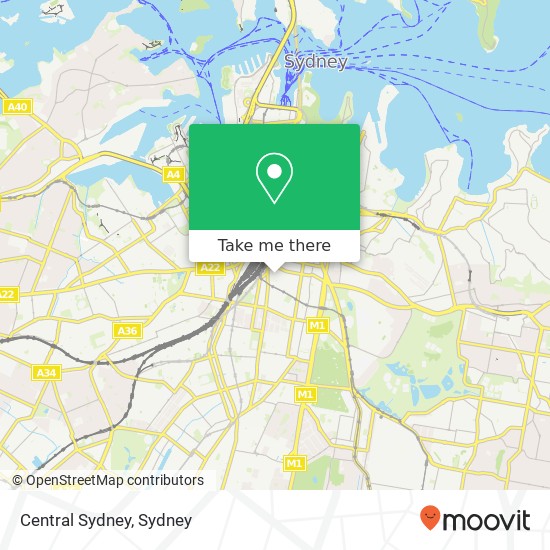 Central Sydney map