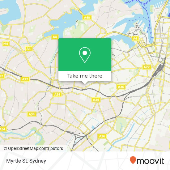 Mapa Myrtle St