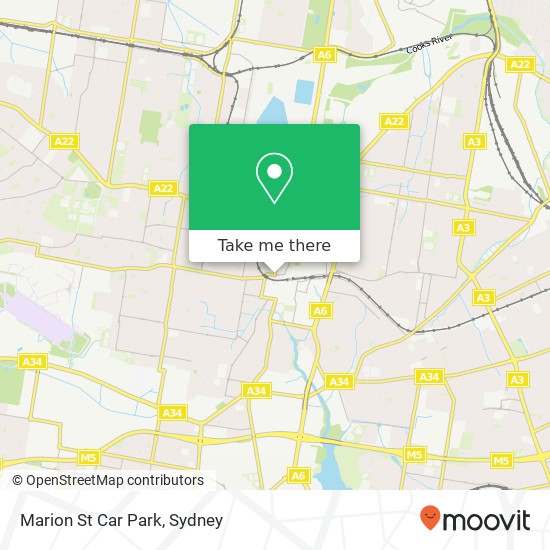 Mapa Marion St Car Park