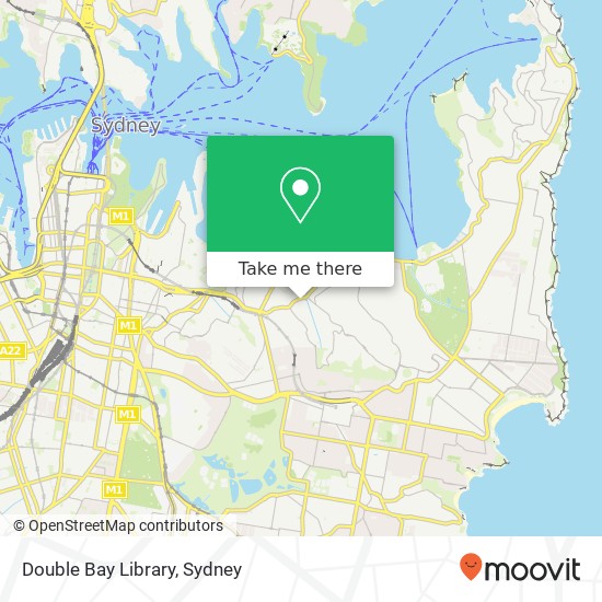 Double Bay Library map