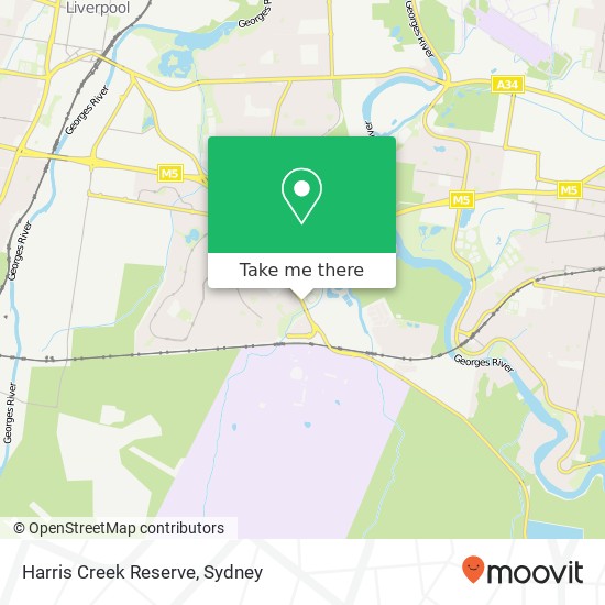 Harris Creek Reserve map